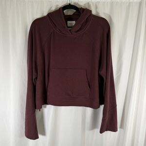 7 Diamonds Sweater Women's Large Red Cropped Generation Pockets Pullover